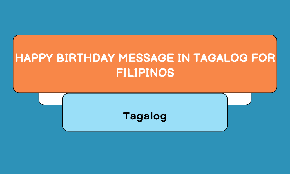Happy Birthday Message Tagalog